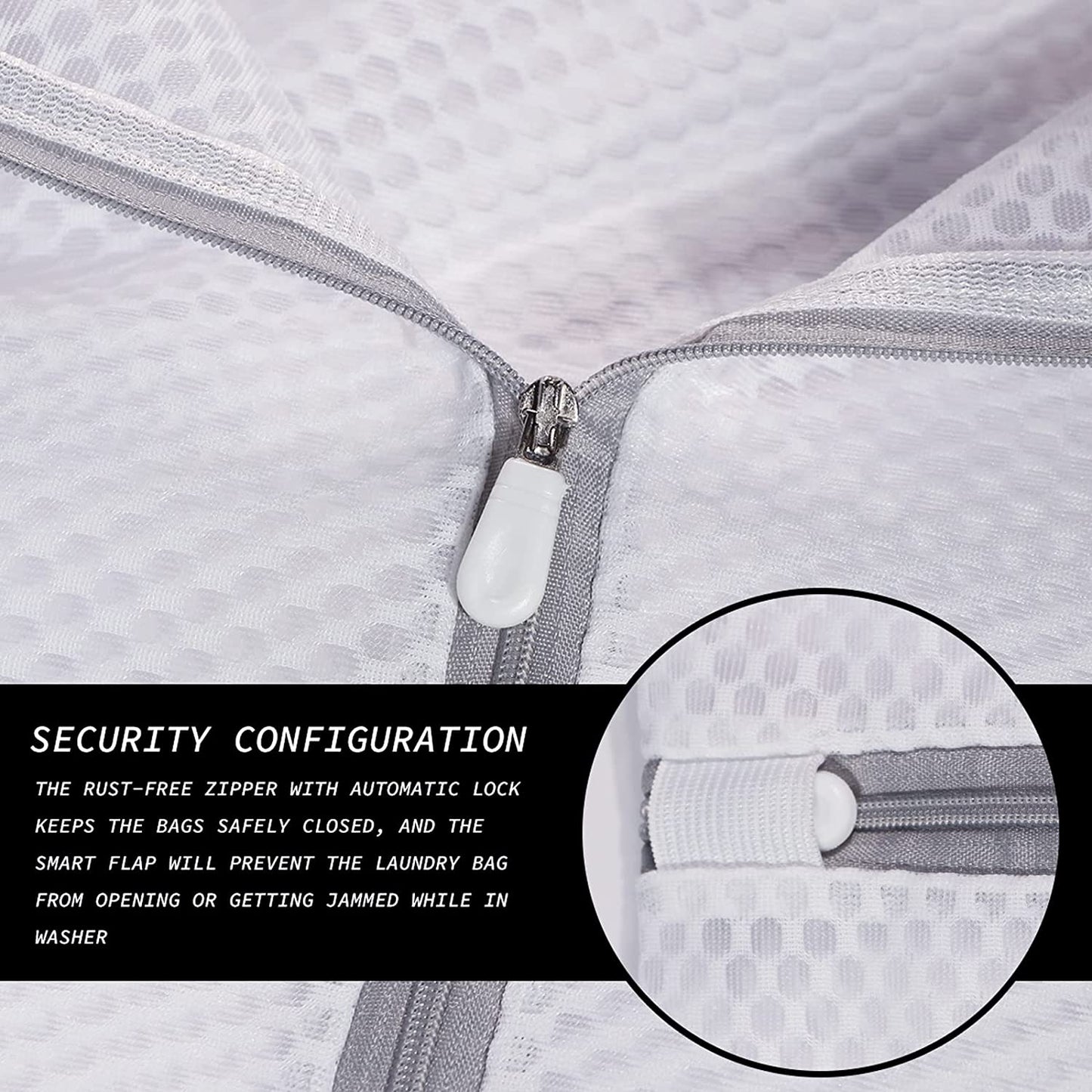 5Pcs Durable Honeycomb Mesh Laundry Bags for Delicates,Travel Organization Bag for Clothes,Jeans,Bath Towels,Bed Sheets (1X-Large 20 X 24 Inches,2 Large 16 X 20 Inches, 2 Medium 12 X 16 Inches)