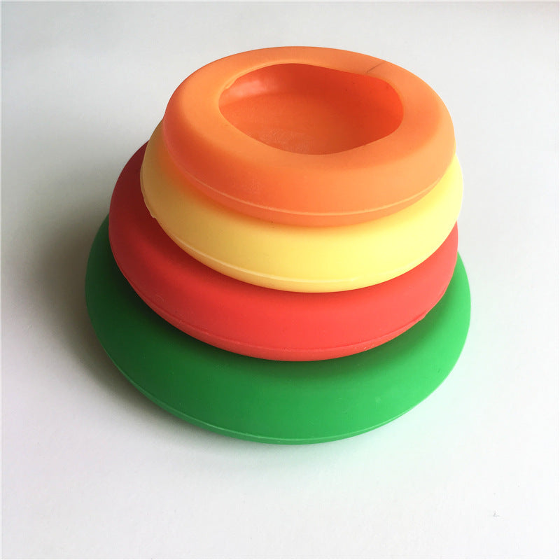 4-Piece Silicone Food Cover Set – Reusable Fruit & Vegetable Lids for Fresh Kitchen Storage
