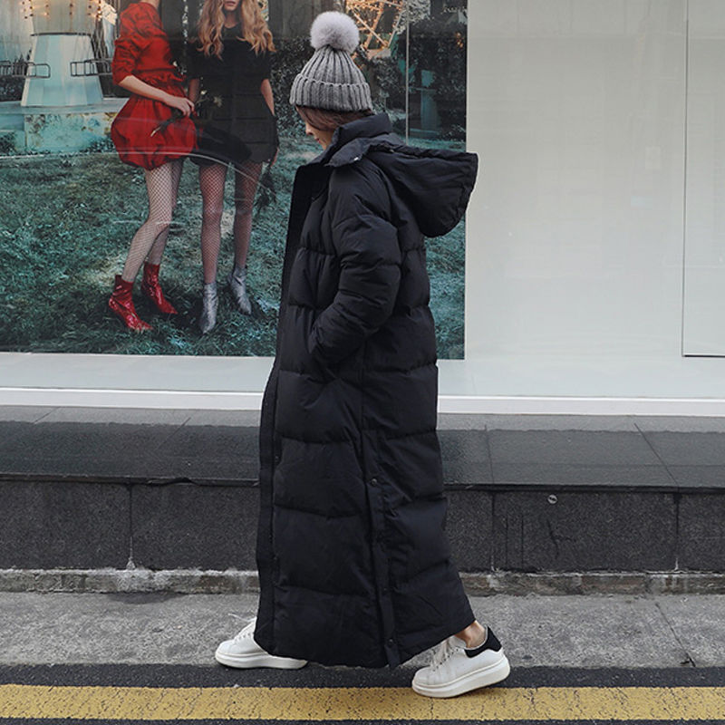 Women's Winter Hooded Parka – Long Thickened Warm Coat for Cold Weather