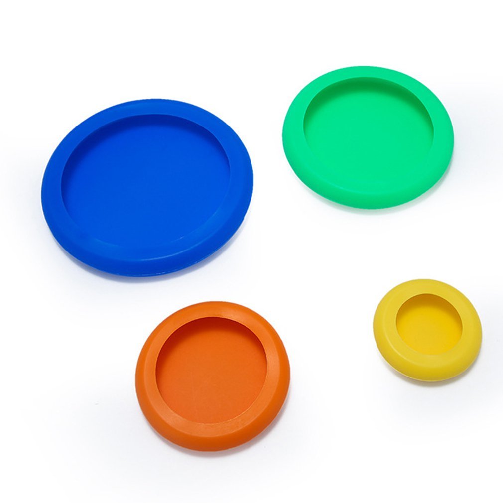4-Piece Silicone Food Huggers Set – Reusable Fruit & Vegetable Preservation Covers