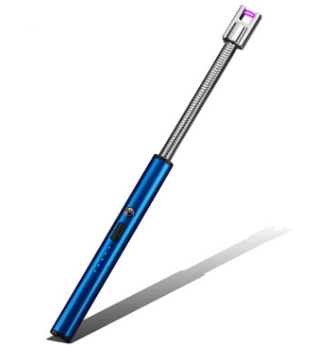 USB Rechargeable LED BBQ Lighter – Long Neck, 360° Flexible Design, Windproof & Flameless