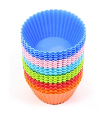 24pcs Reusable Silicone Baking Cups – Non-Stick Muffin & Cupcake Liners