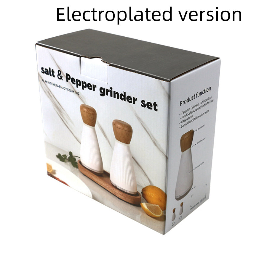 Salt & Pepper Grinder Set – Adjustable Ceramic Mills for Fresh Seasoning