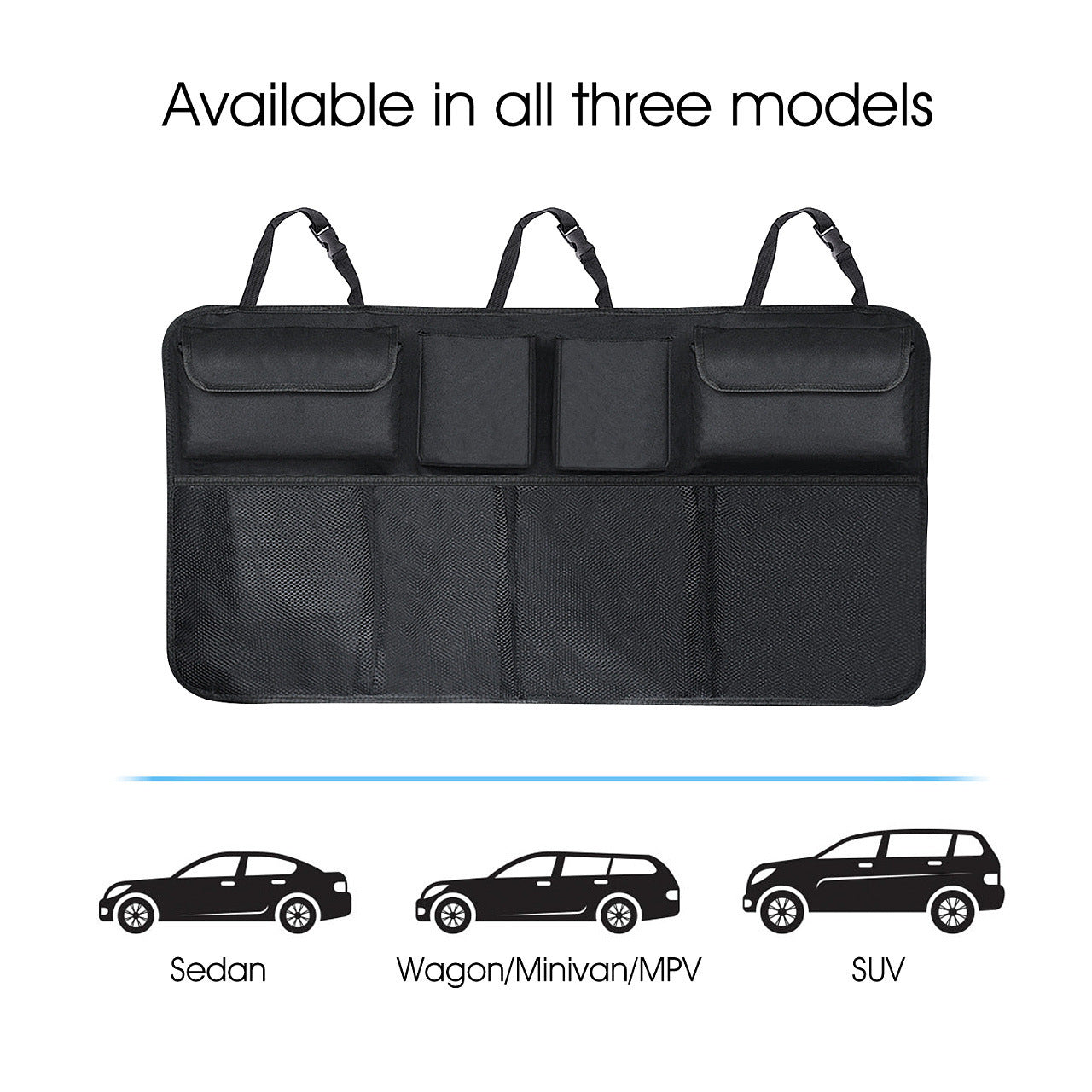Foldable Car Trunk Organizer – Hanging Storage Bag for Back Seat & Vehicle Cargo