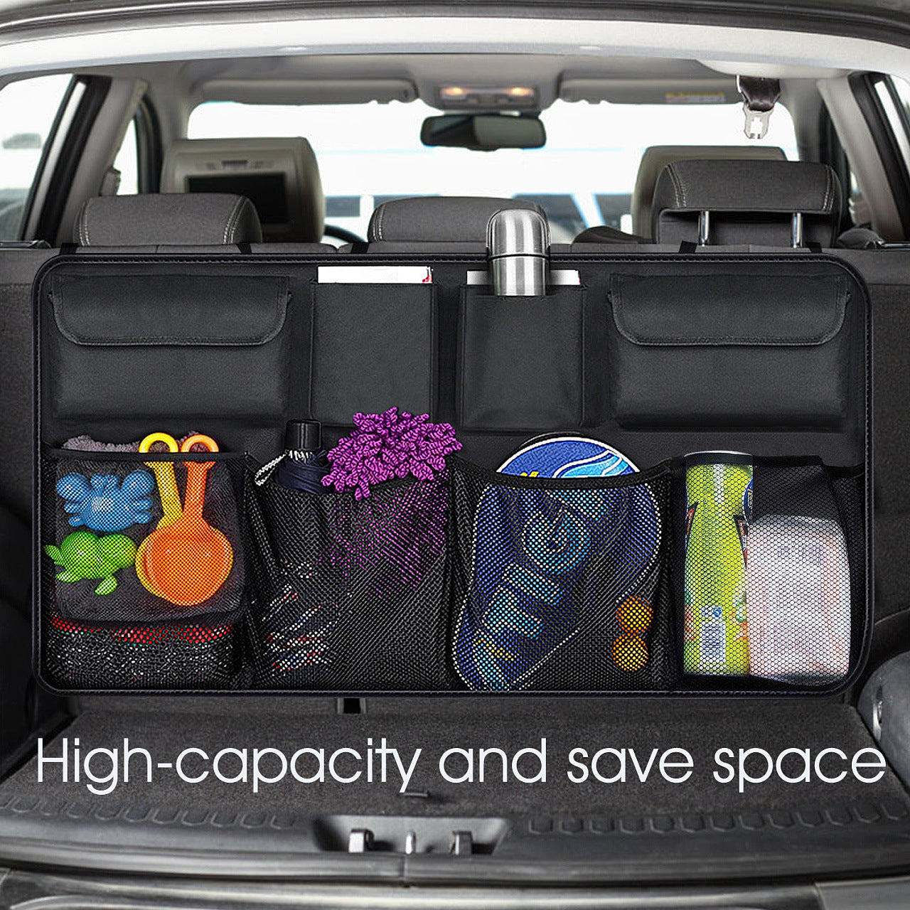 Foldable Car Trunk Organizer – Hanging Storage Bag for Back Seat & Vehicle Cargo