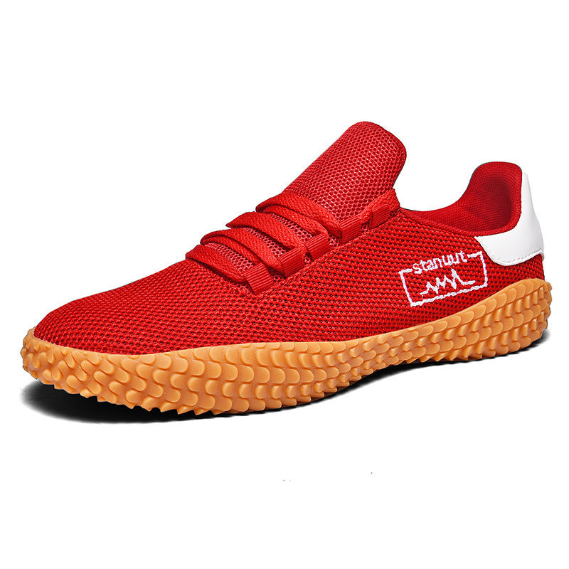 Men's Breathable Flying Woven Sneakers – Lightweight Casual Shoes for Spring & Summer