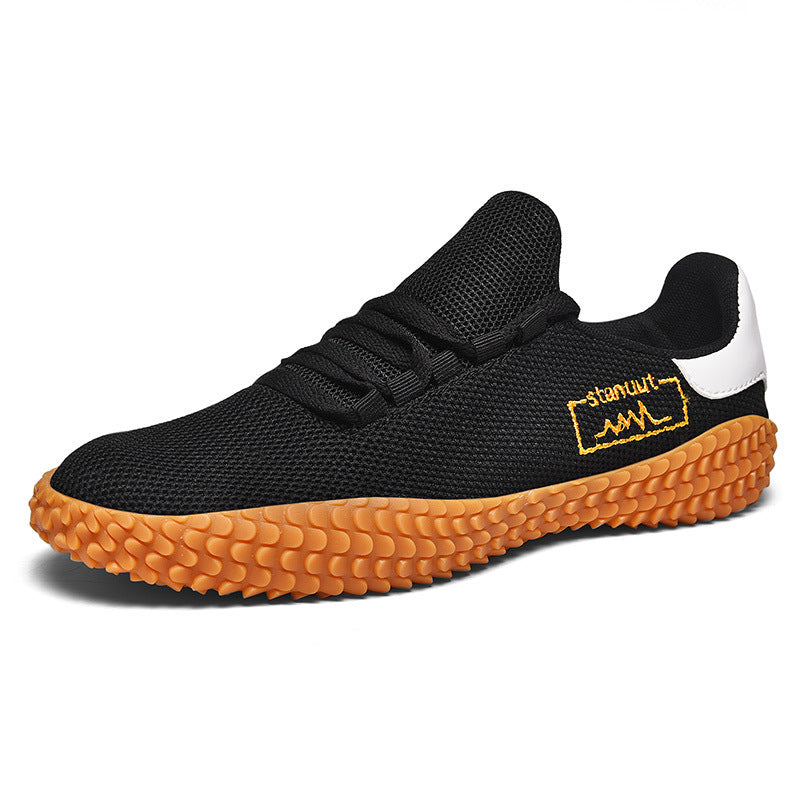 Men's Breathable Flying Woven Sneakers – Lightweight Casual Shoes for Spring & Summer