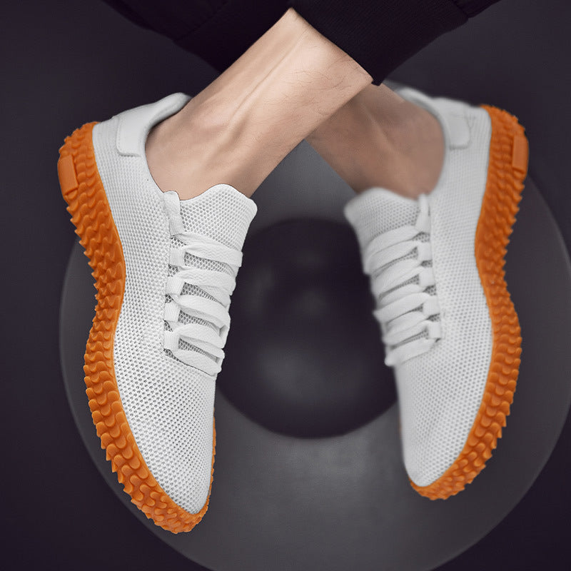 Men's Breathable Flying Woven Sneakers – Lightweight Casual Shoes for Spring & Summer