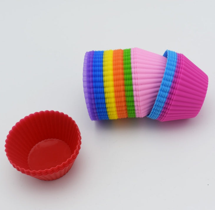 24pcs Reusable Silicone Baking Cups – Non-Stick Muffin & Cupcake Liners