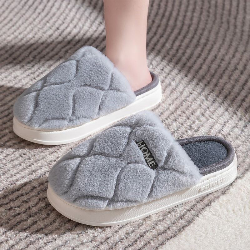 Winter Plush Slippers – Warm Indoor House Shoes for Women, Men & Couples