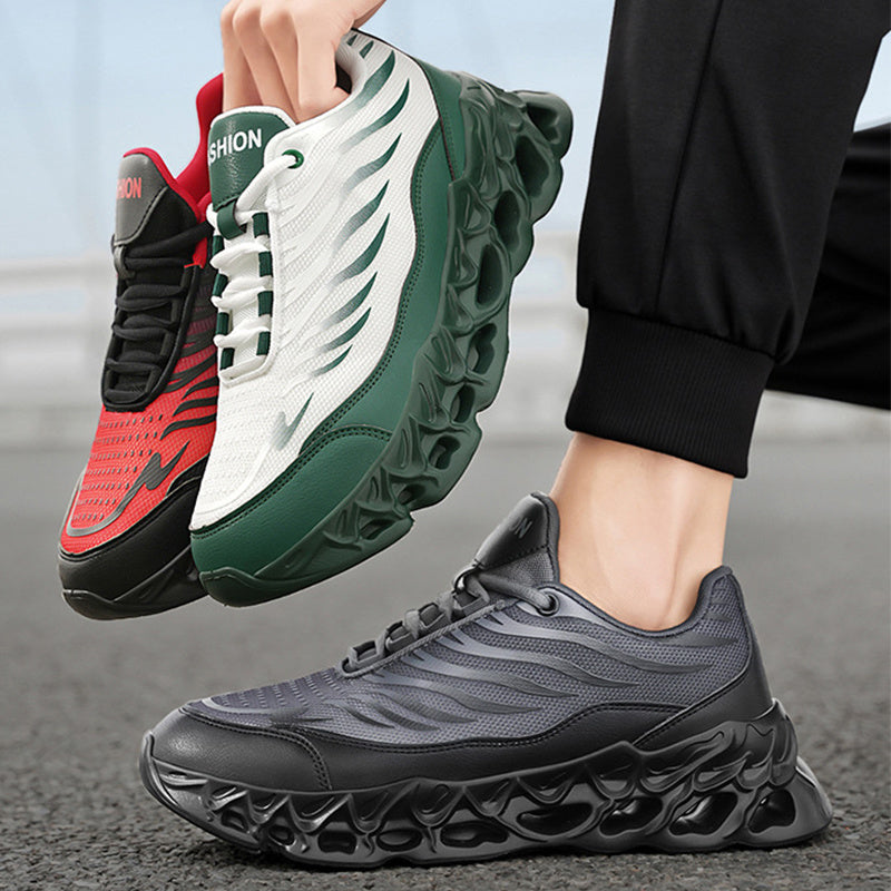 Men’s Chunky Lace-Up Sneakers – Thick-Soled Vulcanized Sports & Casual Running Shoes