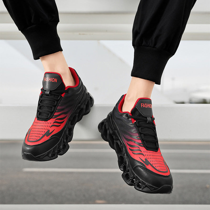Men’s Chunky Lace-Up Sneakers – Thick-Soled Vulcanized Sports & Casual Running Shoes
