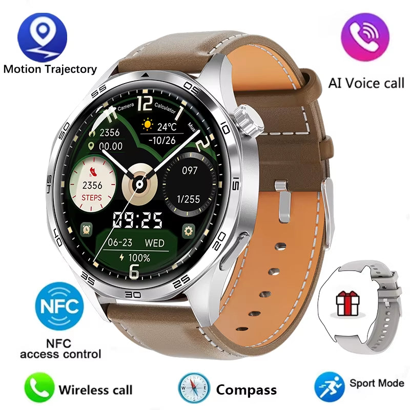GT5 PRO Smart Watch Men Watch 5 Pro AMOLED HD Screen Bluetooth Call GPS Trajectory NFC Heart Rate Compass Smartwatches 2024 New