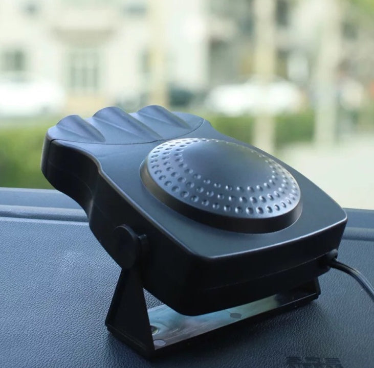 Portable Car Windshield Defroster & Heater Fan – 12V Dual-Use Cooling & Heating with Anti-Slip Mount