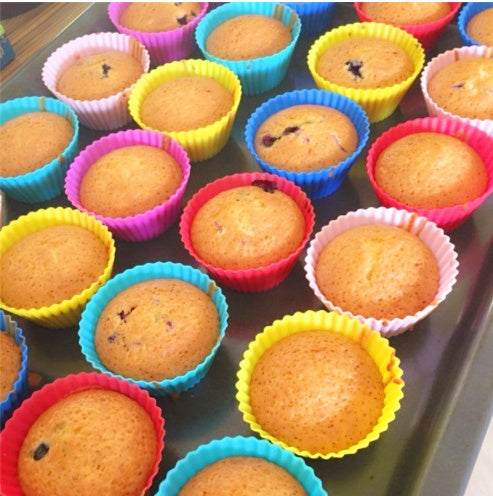 24pcs Reusable Silicone Baking Cups – Non-Stick Muffin & Cupcake Liners