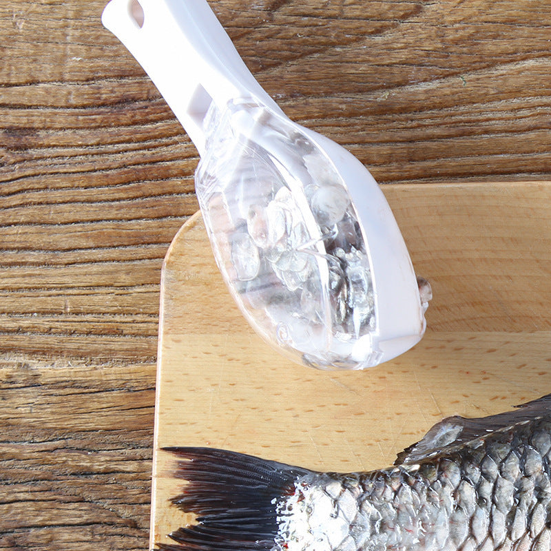 Fish Scale Remover Brush – Quick Scraping Fish Scaler with Grater & Skin Peeling Tool for Easy Cleaning