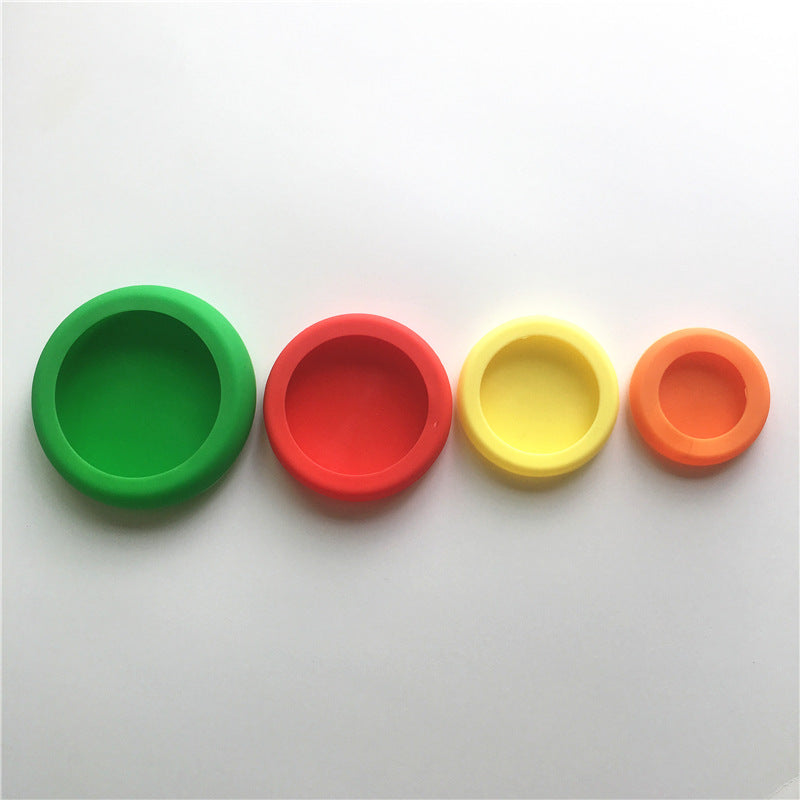4-Piece Silicone Food Cover Set – Reusable Fruit & Vegetable Lids for Fresh Kitchen Storage