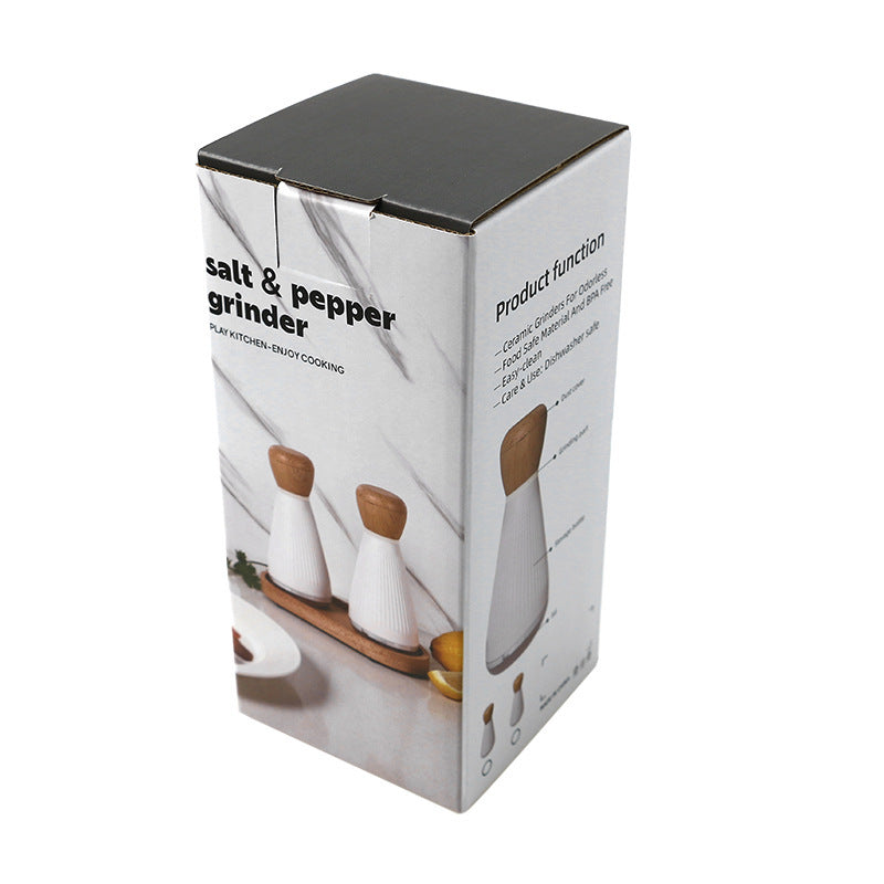 Salt & Pepper Grinder Set – Adjustable Ceramic Mills for Fresh Seasoning