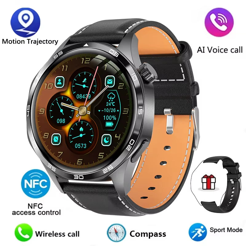 GT5 PRO Smart Watch Men Watch 5 Pro AMOLED HD Screen Bluetooth Call GPS Trajectory NFC Heart Rate Compass Smartwatches 2024 New
