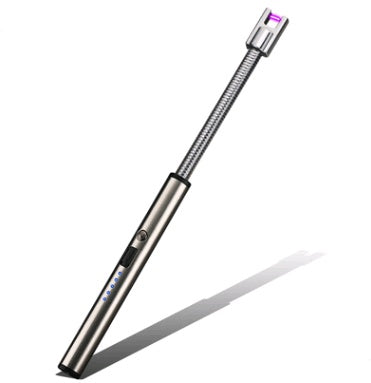 USB Rechargeable LED BBQ Lighter – Long Neck, 360° Flexible Design, Windproof & Flameless