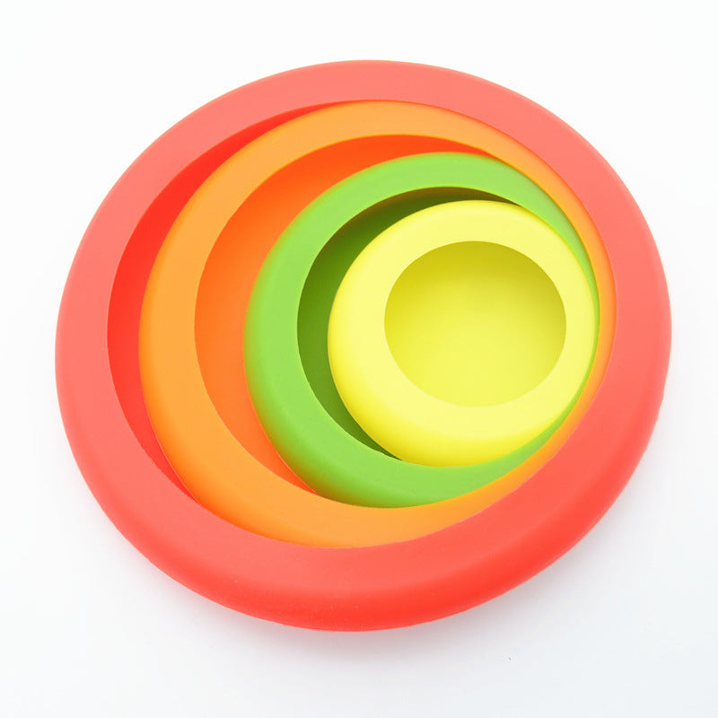 4-Piece Silicone Food Cover Set – Reusable Fruit & Vegetable Lids for Fresh Kitchen Storage