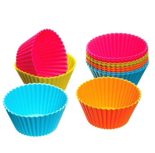 24pcs Reusable Silicone Baking Cups – Non-Stick Muffin & Cupcake Liners