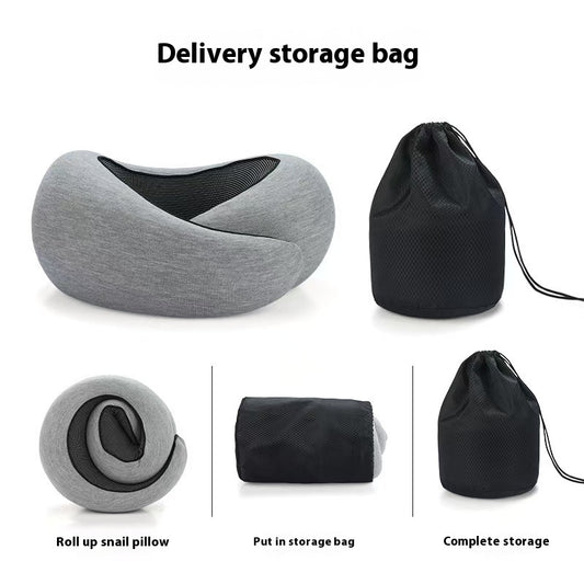 Soft Memory Foam Travel Neck Pillow – Adjustable U-Shape Support for Plane, Car & Office Naps