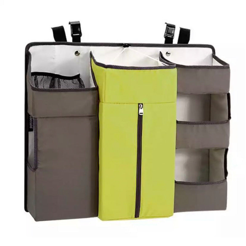 Baby Crib Hanging Organizer – Bedside Diaper Storage Bag for Nursery Essentials