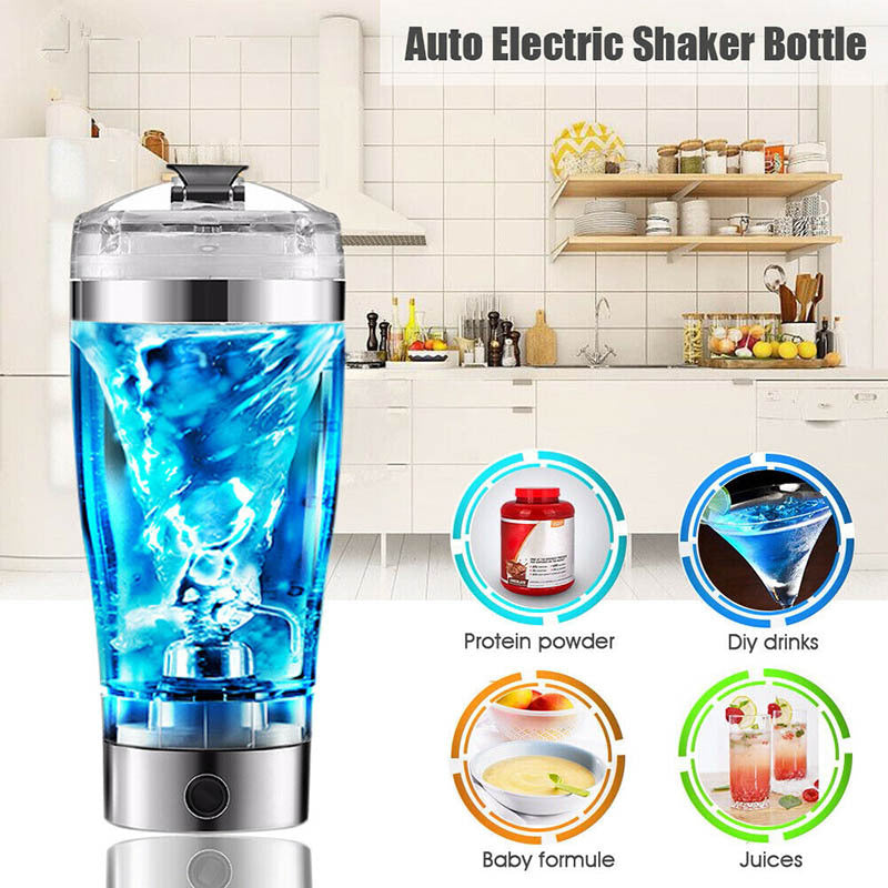 Electric Protein Shaker Bottle – USB Rechargeable Mixer Cup for Shakes, Milk, Coffee & Fitness Drinks
