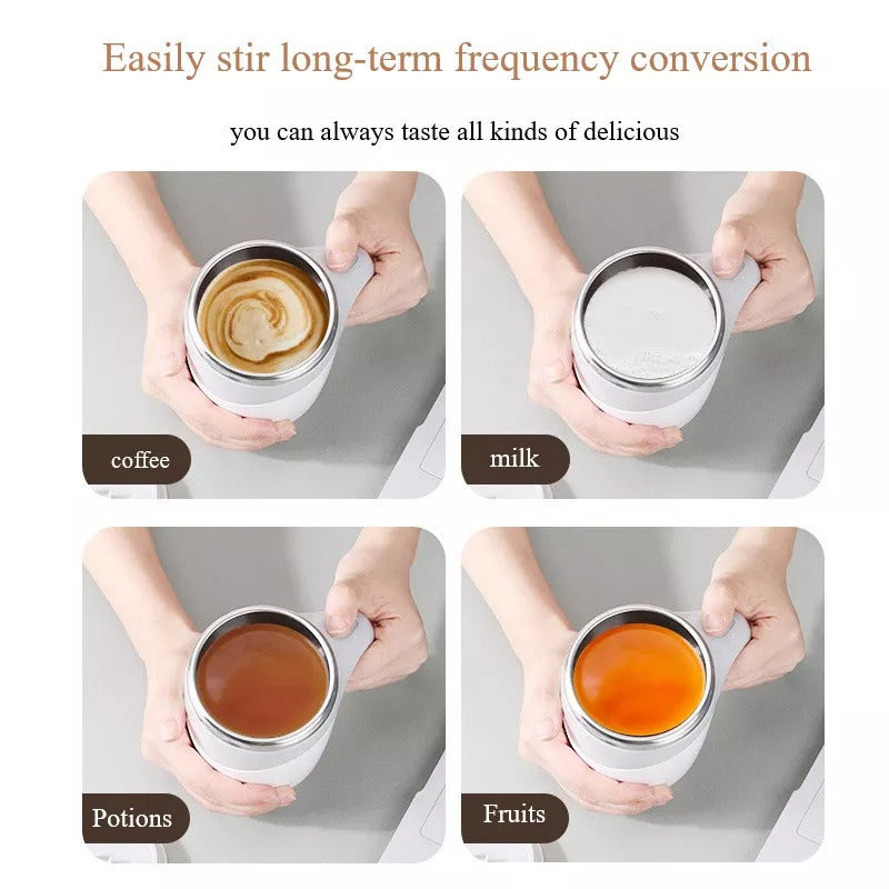 Rechargeable Magnetic Self-Stirring Mug – Electric Automatic Mixing Coffee & Milkshake Cup