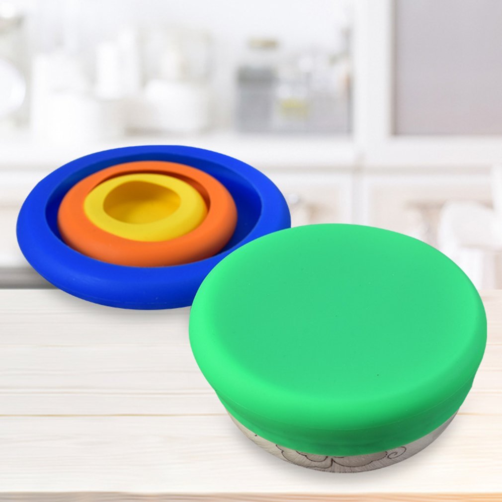 4-Piece Silicone Food Huggers Set – Reusable Fruit & Vegetable Preservation Covers