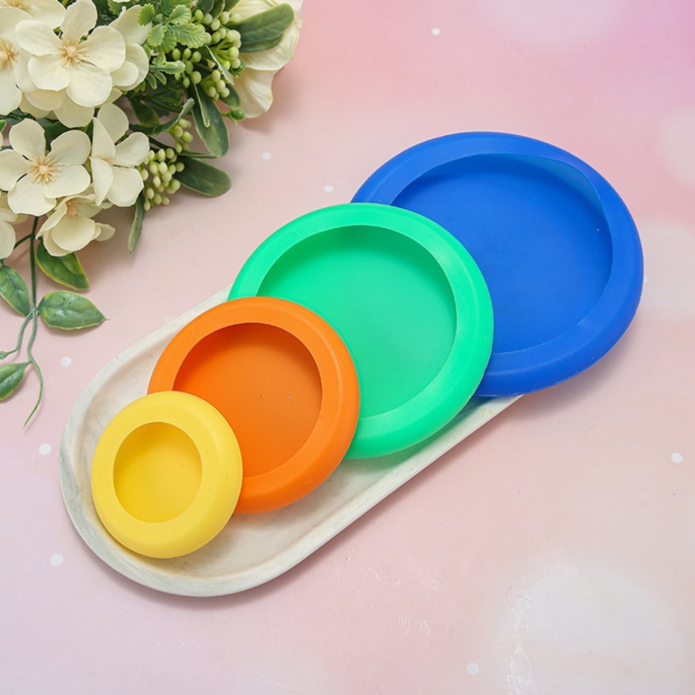 4-Piece Silicone Food Huggers Set – Reusable Fruit & Vegetable Preservation Covers