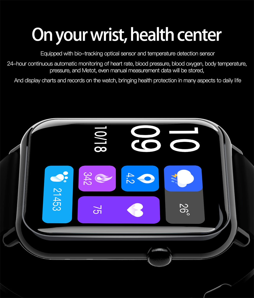 Smart Waterproof Watch – Fitness Tracker with Heart Rate Monitor & IP68 Rating
