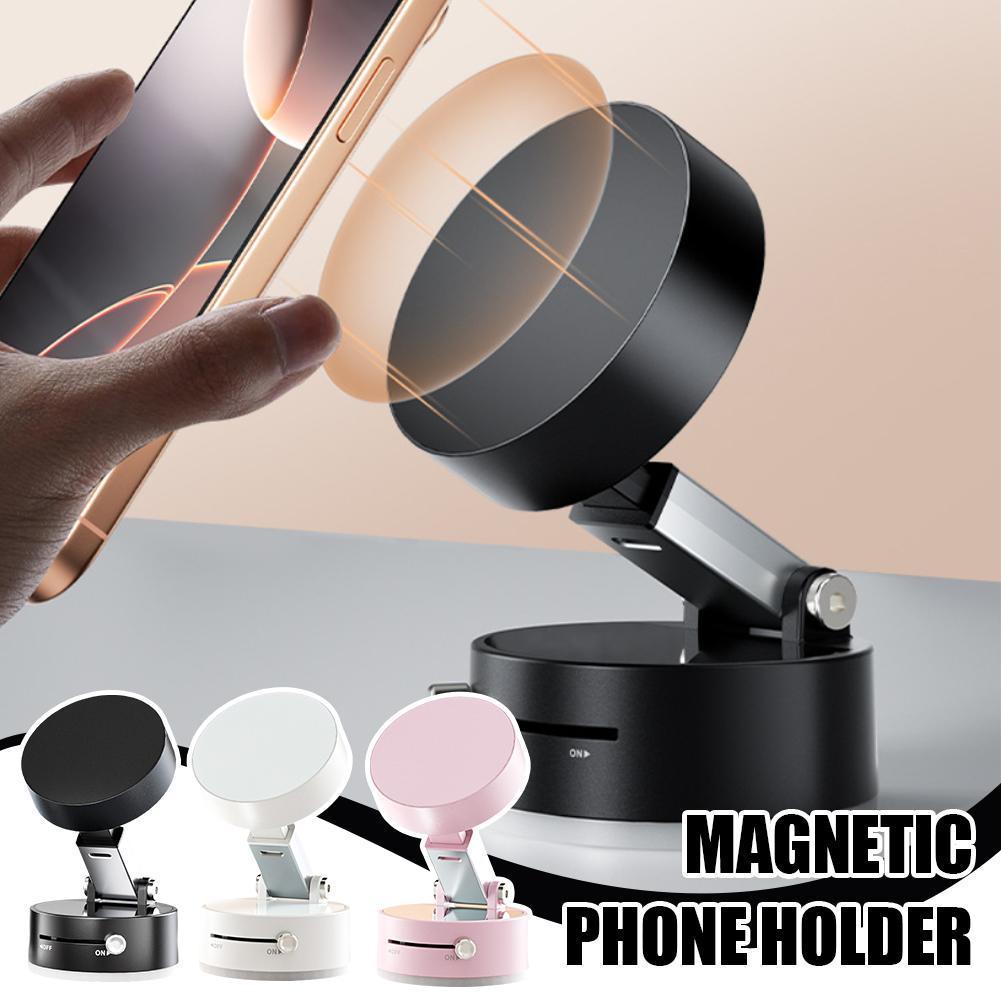 Foldable Magnetic Car Phone Holder – Strong Suction Cup Mount for Hands-Free Navigation
