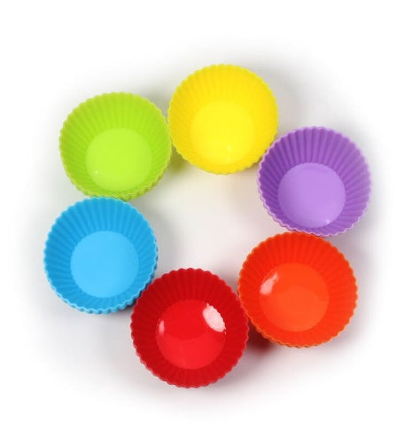 24pcs Reusable Silicone Baking Cups – Non-Stick Muffin & Cupcake Liners