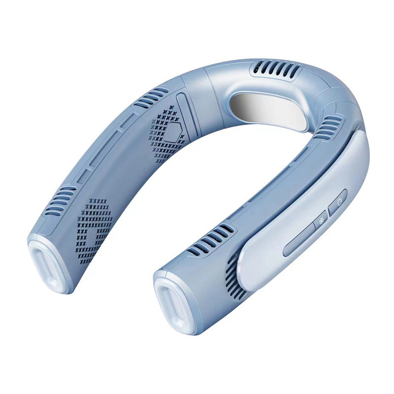 5-Fan Semiconductor Neck Cooler – Hands-Free Hanging Neck Fan with Instant Cooling Technology