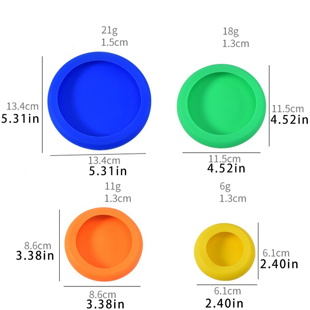 4-Piece Silicone Food Huggers Set – Reusable Fruit & Vegetable Preservation Covers