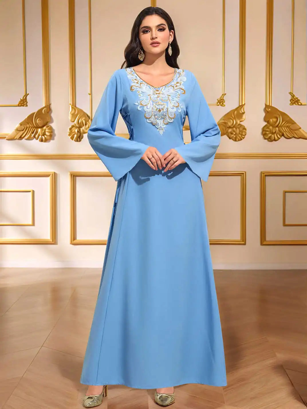 Beaded Kaftan - Elegant Maxi Dress