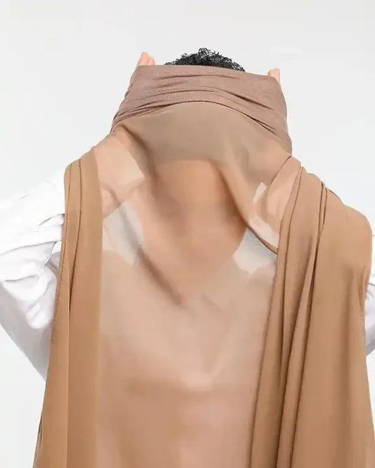 Instant Chiffon Hijab - Pin-Free Jersey Bonnet