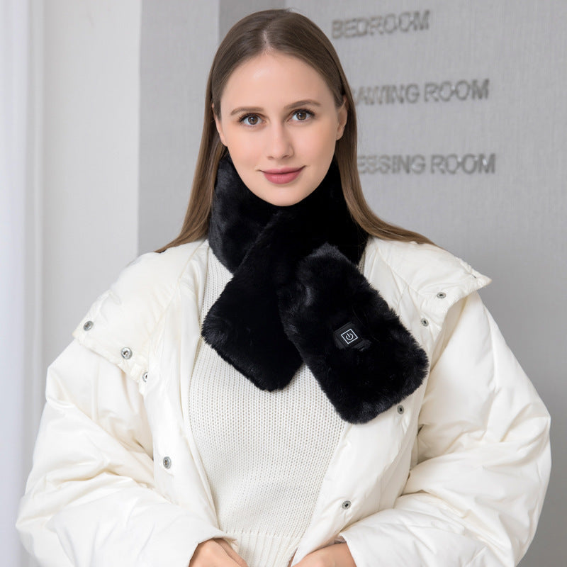 USB Electric Heated Scarf – Adjustable 3-Level Temperature Neck Warmer & Pain Relief Wrap for Men & Women