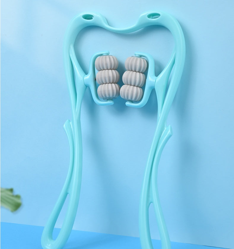 Manual 6-Wheel Neck Massager – Multifunctional Roller Tool for Muscle Relief & Relaxation