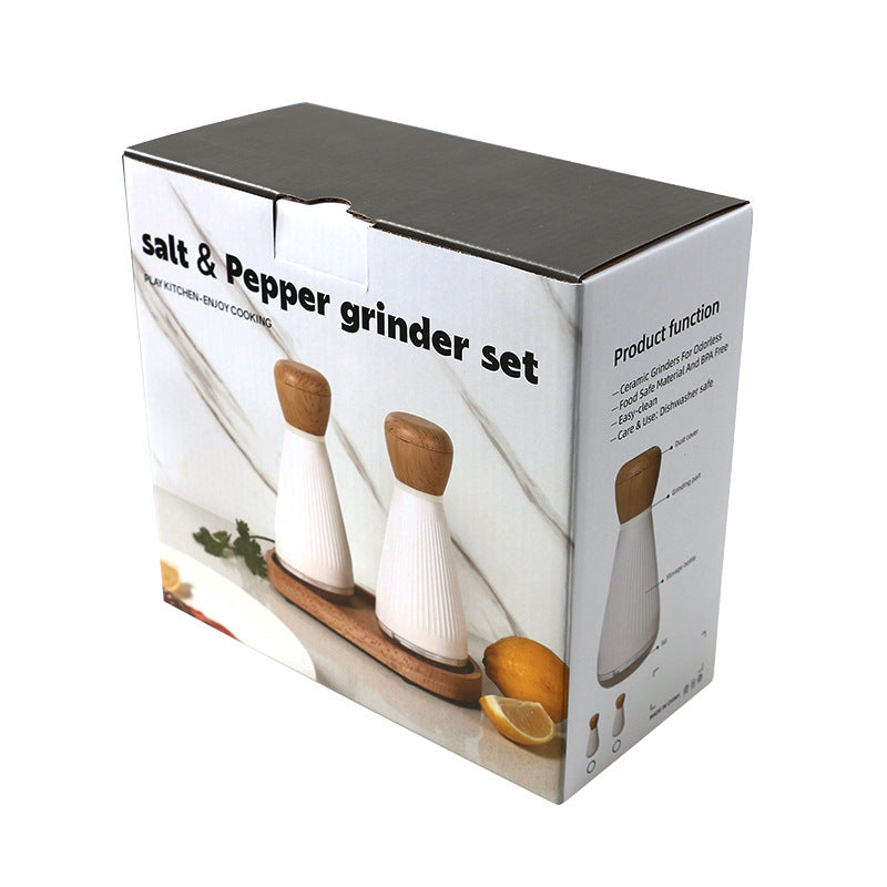 Salt & Pepper Grinder Set – Adjustable Ceramic Mills for Fresh Seasoning