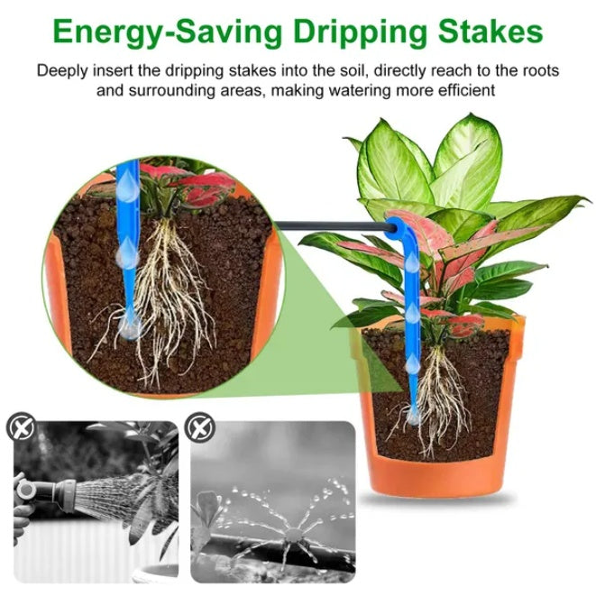Automatic Drip Irrigation System with Timer – Rechargeable Smart Watering Device for Up to 12 Plants