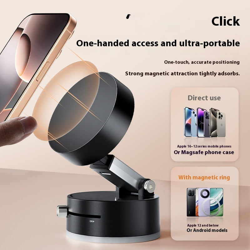 Foldable Magnetic Car Phone Holder – Strong Suction Cup Mount for Hands-Free Navigation