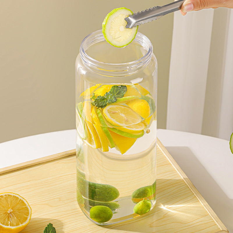 Press-Type Cold Water Jug – Large-Capacity Plastic Pitcher for Juice, Tea & Fruit-Infused Drinks