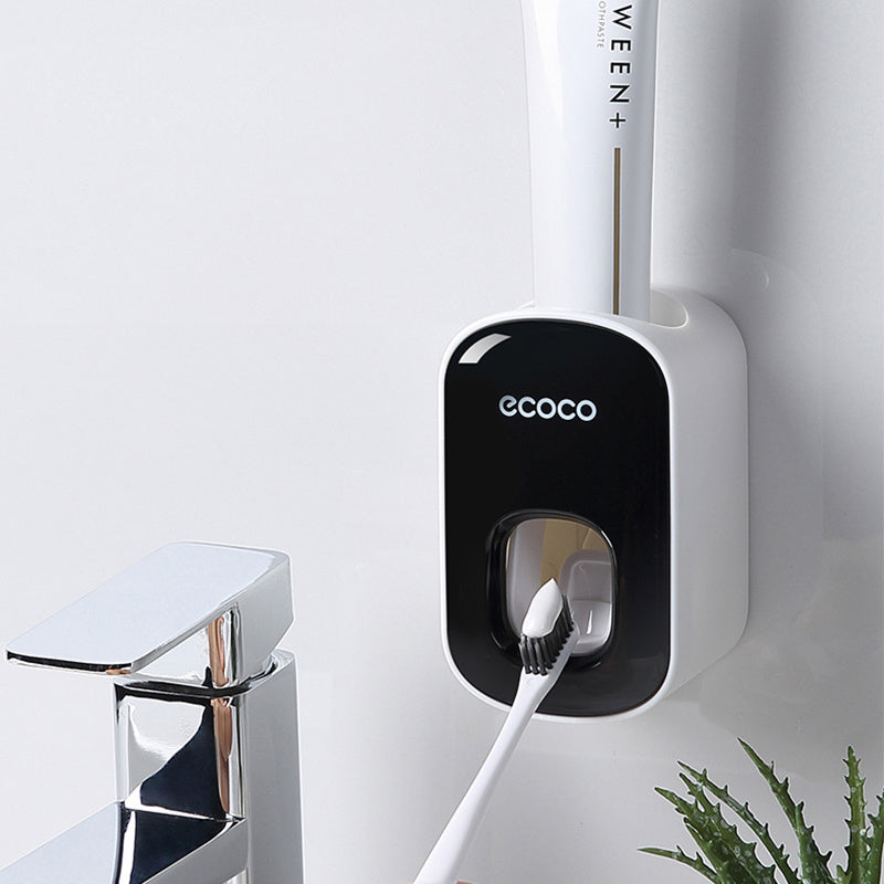 Wall-Mounted Automatic Toothpaste Dispenser – Bathroom Accessories Set with Toothbrush Holder