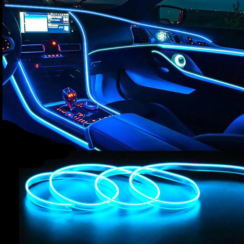 USB Car LED Ambient Light Strip – Interior Cold Light Accent for Dashboard & Door Trim