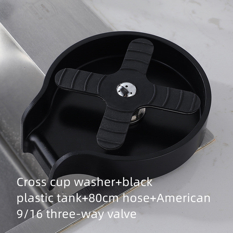 Cup Rinser for Sink – Home & Bar Counter Glass Washer Attachment for Quick Cleaning