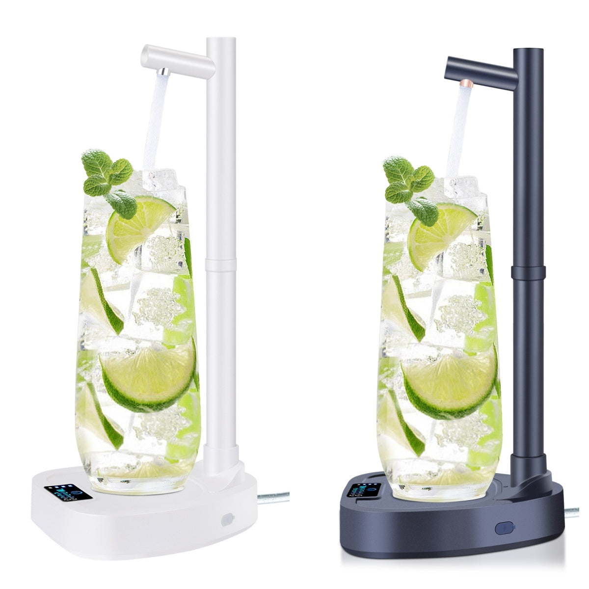 Rechargeable Automatic Water Dispenser with Stand – Desktop Electric Pump with Extension Tube for Bottled Water