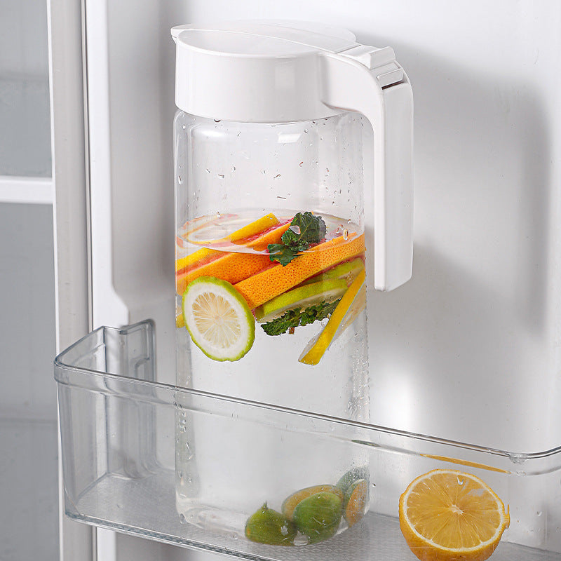 Press-Type Cold Water Jug – Large-Capacity Plastic Pitcher for Juice, Tea & Fruit-Infused Drinks